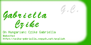 gabriella czike business card